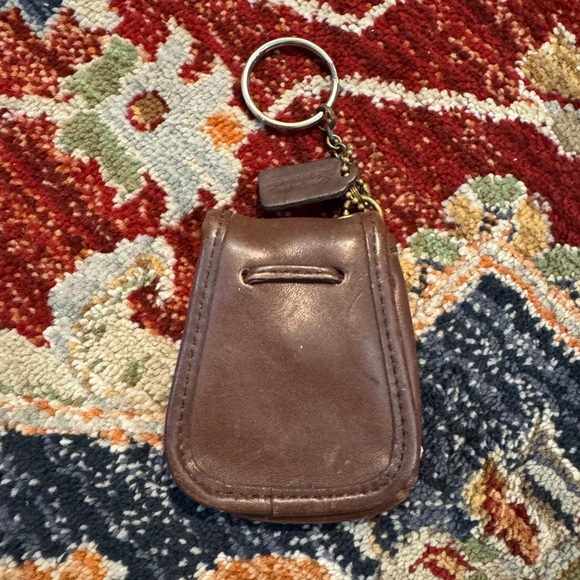 Vintage Coach 90’S Mini Brown Leather Day Bag Rare Keychain - Picture 2 of 8